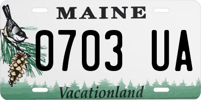 ME license plate 0703UA
