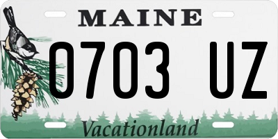 ME license plate 0703UZ