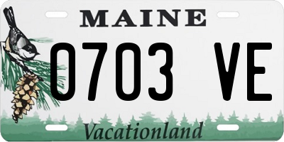 ME license plate 0703VE