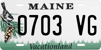 ME license plate 0703VG