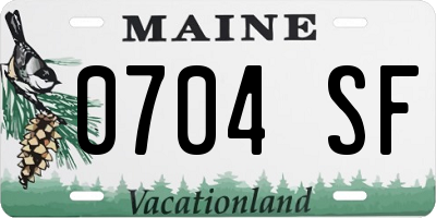 ME license plate 0704SF