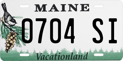 ME license plate 0704SI