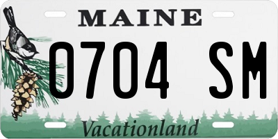 ME license plate 0704SM