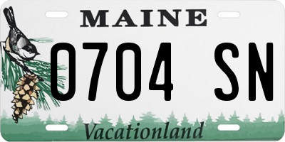 ME license plate 0704SN