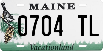 ME license plate 0704TL