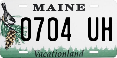 ME license plate 0704UH