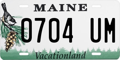 ME license plate 0704UM
