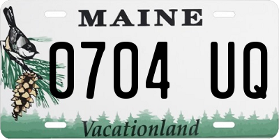 ME license plate 0704UQ