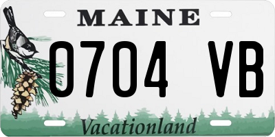 ME license plate 0704VB