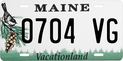 ME license plate 0704VG