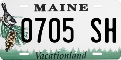 ME license plate 0705SH