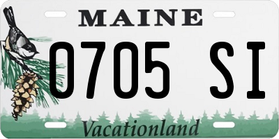 ME license plate 0705SI