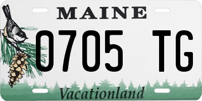ME license plate 0705TG