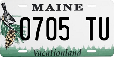 ME license plate 0705TU
