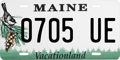 ME license plate 0705UE