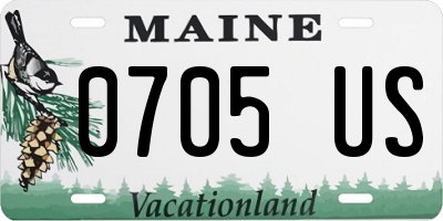 ME license plate 0705US