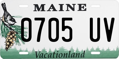 ME license plate 0705UV