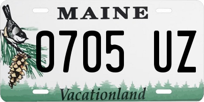 ME license plate 0705UZ