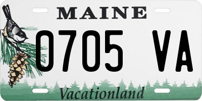 ME license plate 0705VA