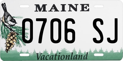 ME license plate 0706SJ