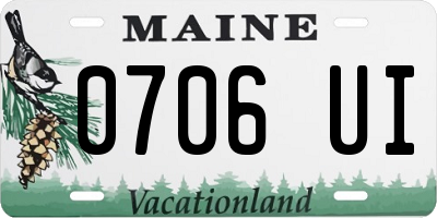 ME license plate 0706UI