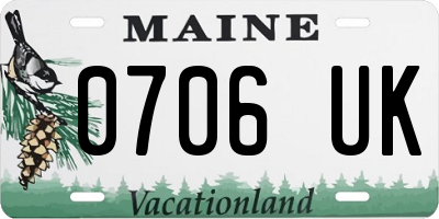 ME license plate 0706UK