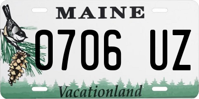 ME license plate 0706UZ