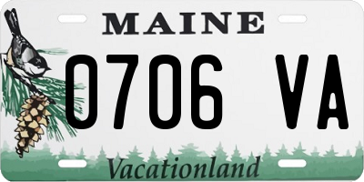 ME license plate 0706VA
