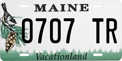 ME license plate 0707TR