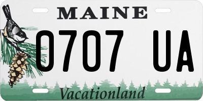 ME license plate 0707UA