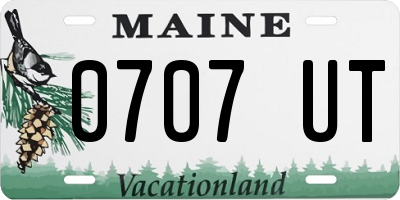 ME license plate 0707UT