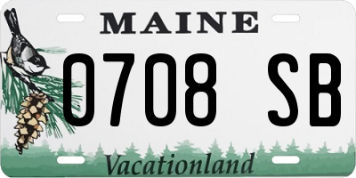 ME license plate 0708SB