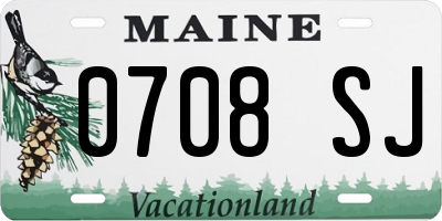 ME license plate 0708SJ
