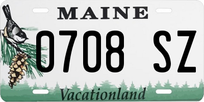 ME license plate 0708SZ