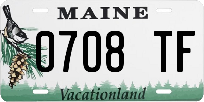 ME license plate 0708TF