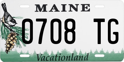 ME license plate 0708TG