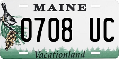 ME license plate 0708UC