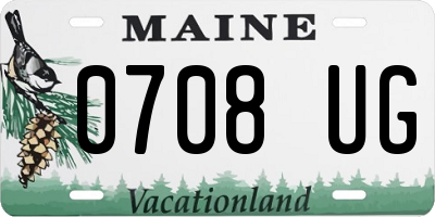 ME license plate 0708UG