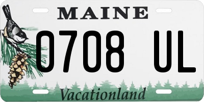 ME license plate 0708UL