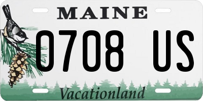 ME license plate 0708US