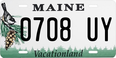 ME license plate 0708UY