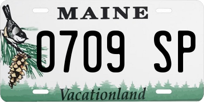 ME license plate 0709SP