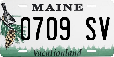 ME license plate 0709SV