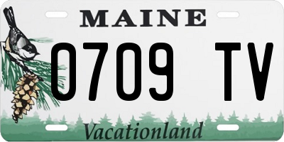 ME license plate 0709TV