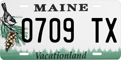 ME license plate 0709TX