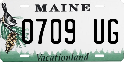 ME license plate 0709UG