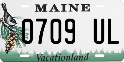 ME license plate 0709UL