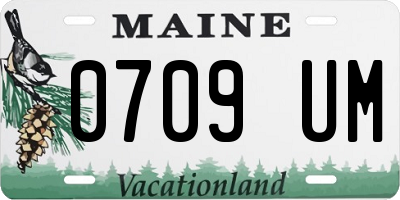 ME license plate 0709UM