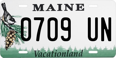 ME license plate 0709UN