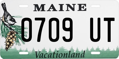 ME license plate 0709UT